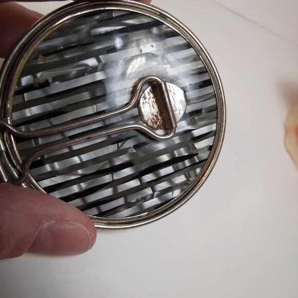 Vtg Treville West Germany Striped Double Fold Mirror, Makeup, Travel, Vanity - Picture 6 of 9